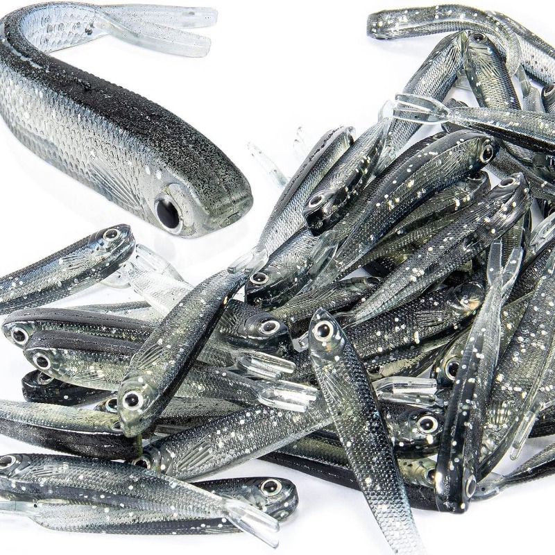 Fishing Lure Soft Plastic - 10/20/30 Stuks Split Tail Minnow Zachte