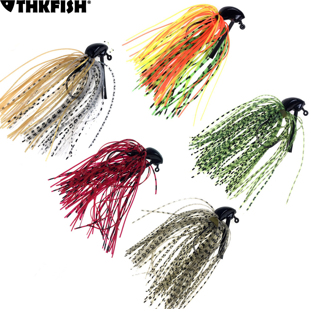 Fishing Lure Buzzbait - THKFISH 5pcs Jig Vissen Lokt Draad